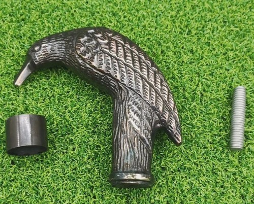 Solid black crow head - head, handle