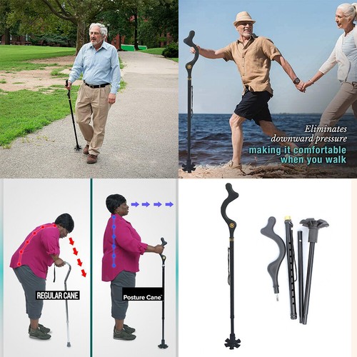 Collapsible adjustable walking - adjustable,