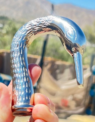 Silver handmade brass swan - handmade,