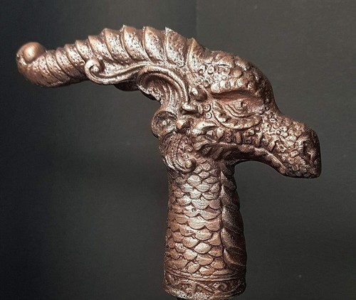 Copper antique dragon handle - antique,