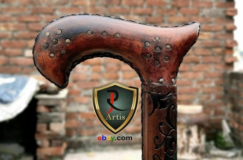 Wooden cane walking stick - cane,