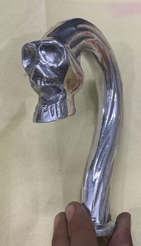 Designer silver brass skull - designer,
