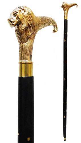 Solid brass lion - lion, walking